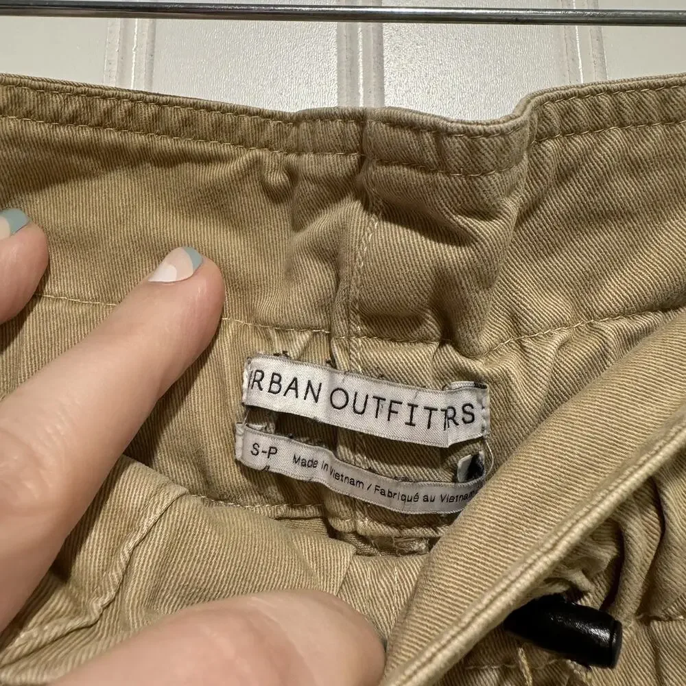 Urban Outfitters Terra High Waisted Paperbag Pants Khaki Size Small - Picture 5 of 7